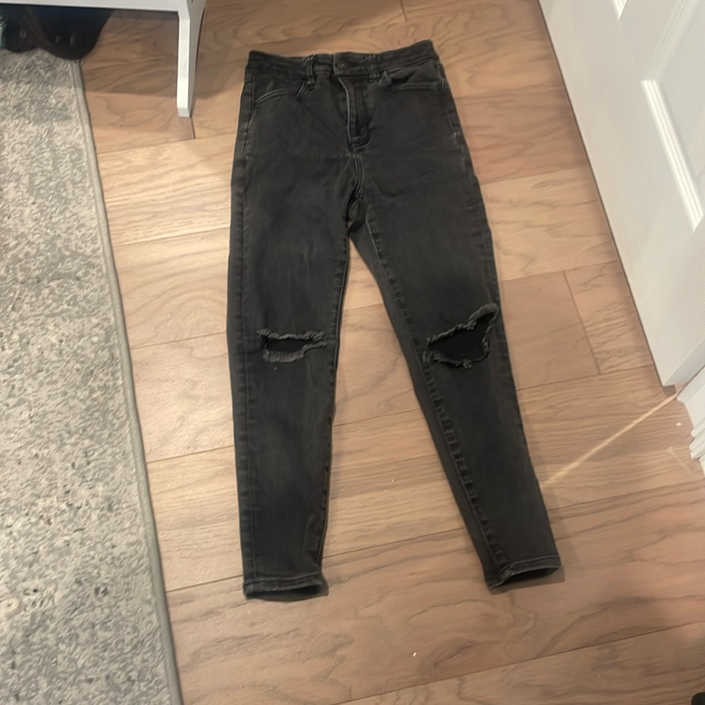 Black ripped jeans
